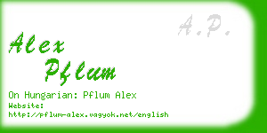 alex pflum business card